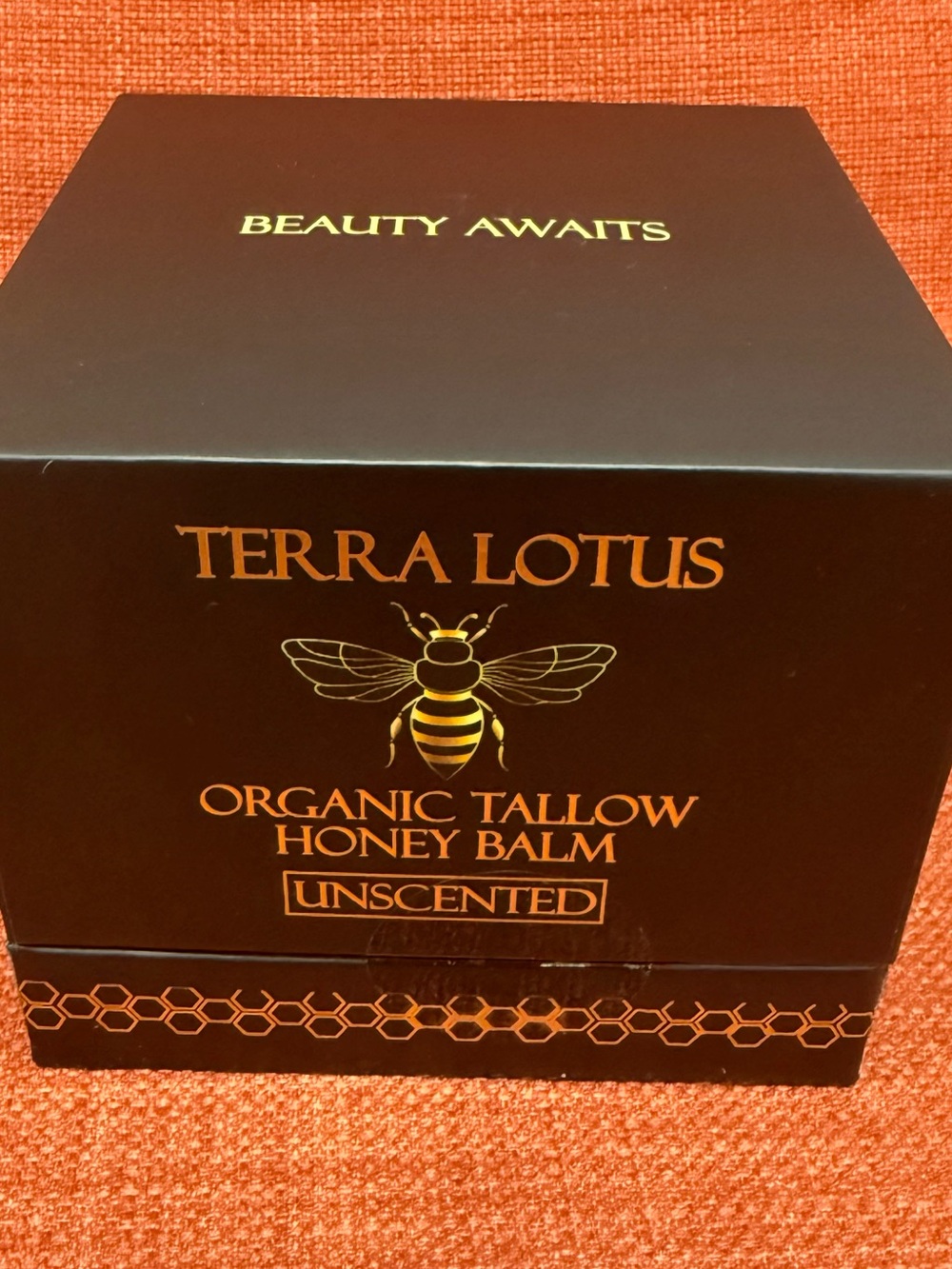 NEW Terra Lotus Organic Tallow Honey Balm - Unscented (Black & Gold)